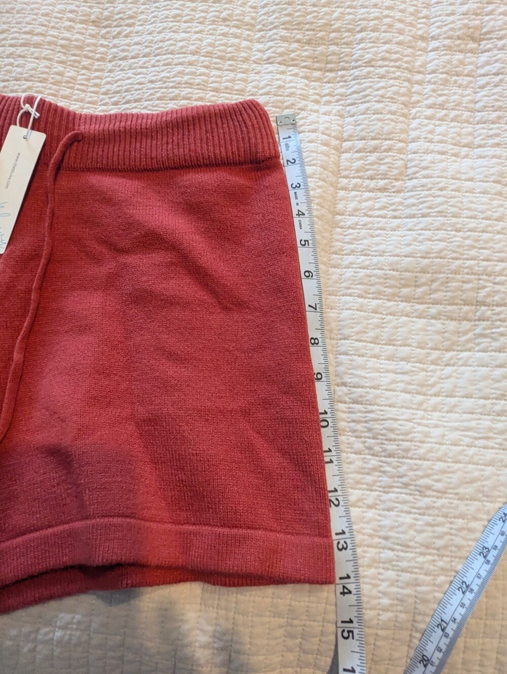 BLUIVY Knit Drawstring Shorts In Spice Large - Picture 8 of 8